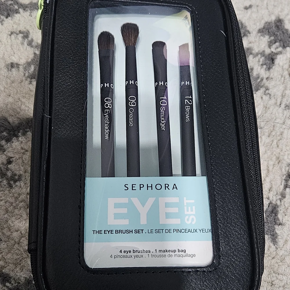 Sephora Eye Brush Set with‎ Black Case